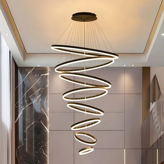 BAMDECOR A18815 Nordic Home Decor Dining Room Pendant lamp lights Ceiling Lamp Hanging Light Chandelier Lamps V255-BAM-18815/8-BLK