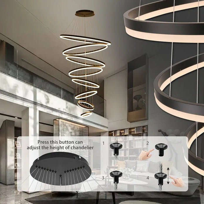 BAMDECOR A18815 Nordic Home Decor Dining Room Pendant lamp lights Ceiling Lamp Hanging Light Chandelier Lamps V255-BAM-18815/8-BLK