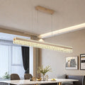 BAMDECOR A122 Nordic Long Dual Linear Dimmable Acrylic Kitchen Dining Table Pendant Light Minimalist Modern V255-BAM-A122-COFFEE-1.2M