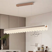 BAMDECOR A188 Nordic Dual Linear Dimmable Acrylic Kitchen Dining Table Pendant Light Minimalist Modern V255-BAM-A188-COFFEE-1.2M