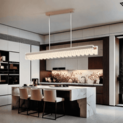 BAMDECOR A188 Nordic Dual Linear Dimmable Acrylic Kitchen Dining Table Pendant Light Minimalist Modern V255-BAM-A188-COFFEE-1.2M
