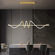BAMDECOR A202 Modern LED Linear Pendant Lights with Dimmable LED 160cm V255-BAM-A202-1.5-GOLD