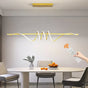BAMDECOR A202 Modern LED Linear Pendant Lights with Dimmable LED 180cm-Gold V255-BAM-A202-1.8-GOLD