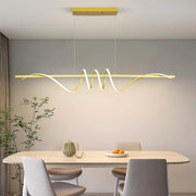 BAMDECOR A202 Modern LED Linear Pendant Lights with Dimmable LED 180cm-Gold V255-BAM-A202-1.8-GOLD