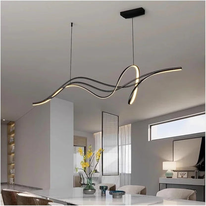 BAMDECOR A203 1.8m Modern minimalist pendant lights for home decoration ceiling pendant light (Black) V255-BAM-A203-1.8-BLK
