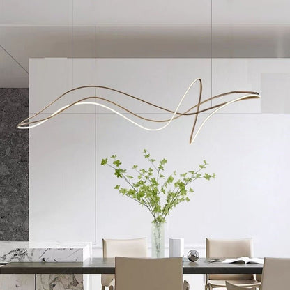 BAMDECOR A203 1.8m Modern minimalist pendant lights for home decoration ceiling pendant light (Gold) V255-BAM-A203-1.8-GOLD