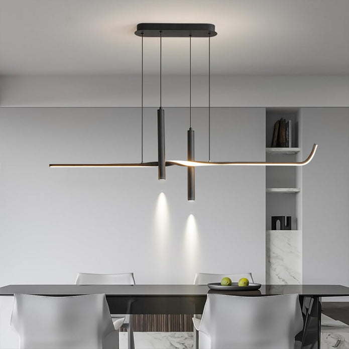 BAMDECOR A206 Modern Black Scandinavian Pendant Light Table Dining Room Living Room Pendant Lighting 1.2 V255-BAM-A206-1.2-BLK