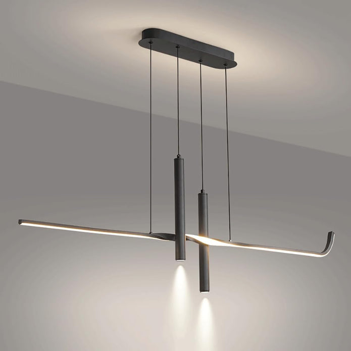 BAMDECOR A206 Modern Black Scandinavian Pendant Light Table Dining Room Living Room Pendant Lighting 1.2 V255-BAM-A206-1.2-BLK