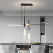 BAMDECOR A206 Modern Black Scandinavian Pendant Light Table Dining Room Living Room Pendant Lighting 1.5 V255-BAM-A206-1.5-BLK