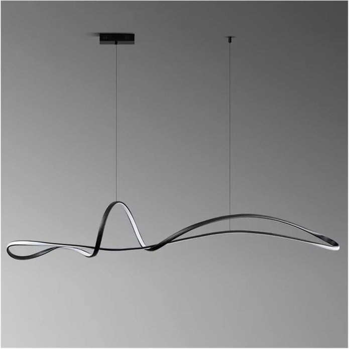 BAMDECOR A210 Modern LED Linear Pendant Lights with Dimmable LED and Adjustable Hanging Length 150cm -Black V255-BAM-A210-L150