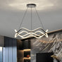 BAMDECOR A212/1 Black Modern Wavy Art Aluminum Light Fixture for Living Room Bedroom Indoor Decor V255-BAM-A212/1-BLK