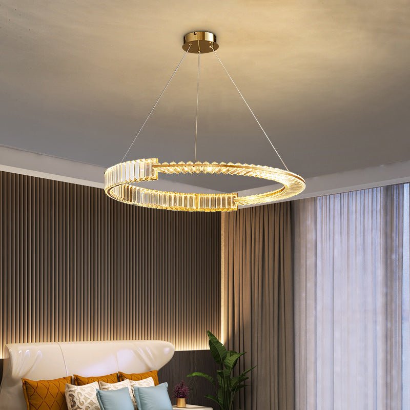 BAMDECOR C3318/1 Modern Crystal Chandeliers Lighting Fixtures Contemporary Round Chandelier Lighting Fixtures V255-BAM-C3318-1-60