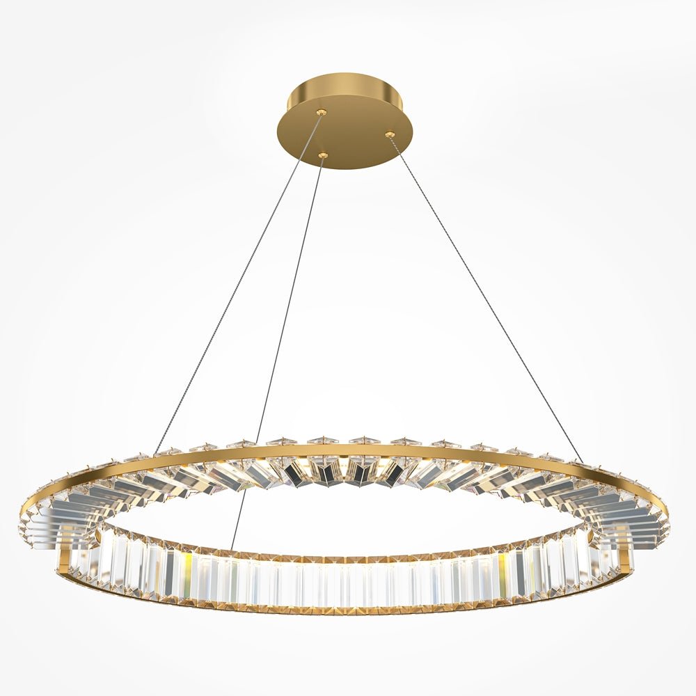 BAMDECOR C3318/1 Modern Crystal Chandeliers Lighting Fixtures Contemporary Round Chandelier Lighting Fixtures V255-BAM-C3318-1-60