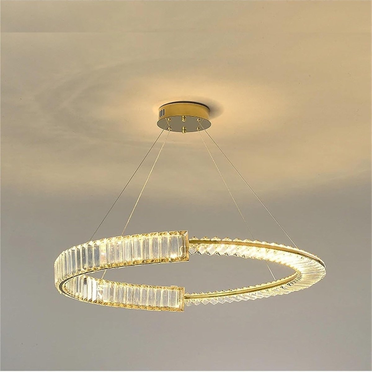 BAMDECOR C3318/1 Modern Crystal Chandeliers Lighting Fixtures Contemporary Round Chandelier Lighting Fixtures V255-BAM-C3318-1-60