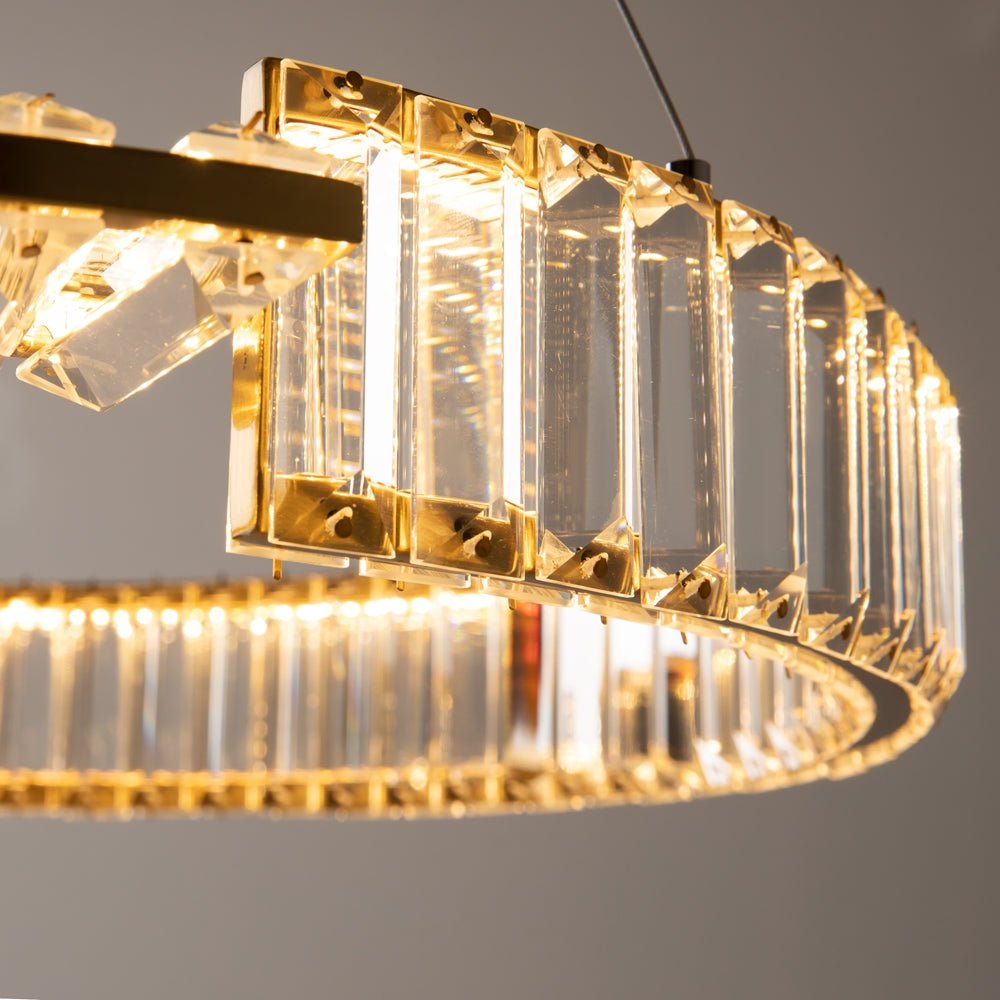 BAMDECOR C3318/1 Modern Crystal Chandeliers Lighting Fixtures Contemporary Round Chandelier Lighting Fixtures V255-BAM-C3318-1-60