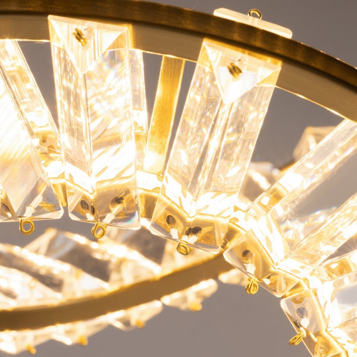 BAMDECOR C3318/2 Modern Crystal Chandeliers Lighting Fixtures Contemporary Round Chandelier Lighting Fixtures V255-BAM-C3318-2-0608