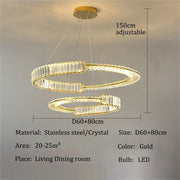 BAMDECOR C3318/2 Modern Crystal Chandeliers Lighting Fixtures Contemporary Round Chandelier Lighting Fixtures V255-BAM-C3318-2-0608