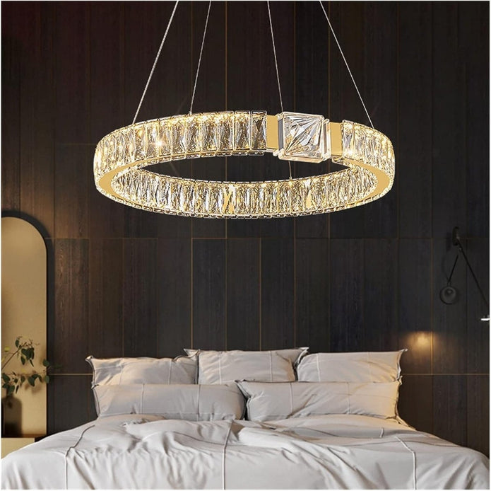 BAMDECOR C3319 Modern Crystal Chandeliers Lighting Fixtures Contemporary Round Chandelier Lighting Fixtures V255-BAM-C3319-1-80