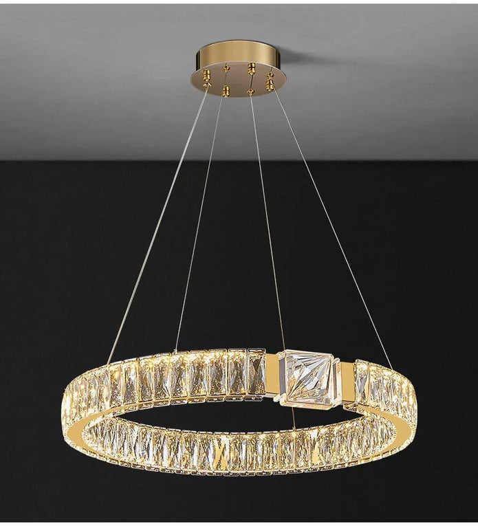 BAMDECOR C3319 Modern Crystal Chandeliers Lighting Fixtures Contemporary Round Chandelier Lighting Fixtures V255-BAM-C3319-1-80