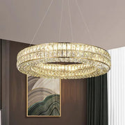 BAMDECOR C3332/1 Round Luxury Crystal Chandelier Modern LED Crystal Chandelier LED Ring Pendant Light V255-BAM-C3332/1-60