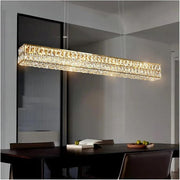 BAMDECOR C3332/L Linear Luxury Crystal Chandelier Modern LED Crystal Chandelier LED Ring Pendant Light V255-BAM-C3332/L-1.2