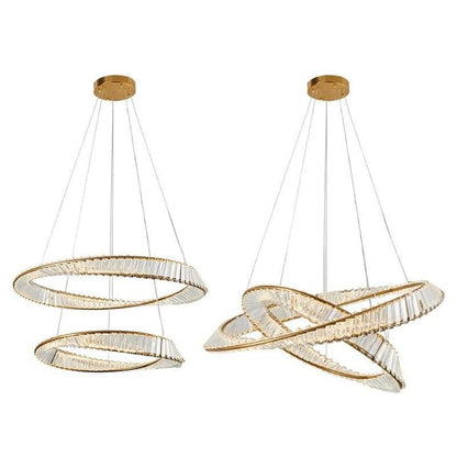 BAMDECOR C3342/2 Modern Crystal Chandeliers Lighting Fixtures Contemporary Wave Chandelier Lighting Fixtures V255-BAM-C3342/2-6080
