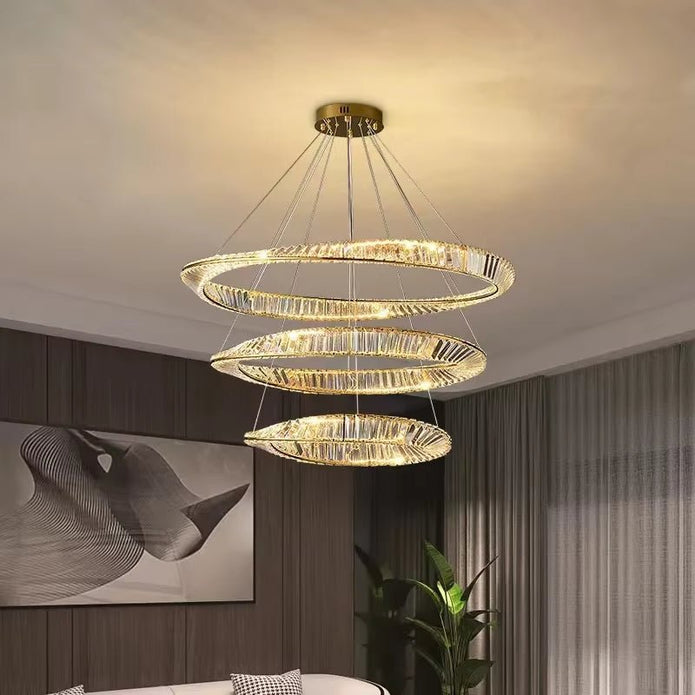 BAMDECOR C3342/3 Modern Crystal Chandeliers Lighting Fixtures Contemporary Wave Chandelier Lighting Fixtures V255-BAM-C3342/3-GOLD