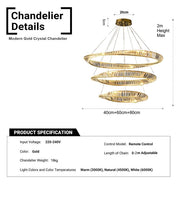 BAMDECOR C3342/3 Modern Crystal Chandeliers Lighting Fixtures Contemporary Wave Chandelier Lighting Fixtures V255-BAM-C3342/3-GOLD