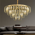 BAMDECOR C3345 Modern Luxury Crystal-leaf Chandelier LED Fashion Creativity Pendant Ceiling Lights(60cm-Gold) V255-BAM-C3345-60