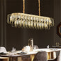 BAMDECOR C3345/OVAL1.2 Modern French Home Decor Luxury Crystal-leaf Chandelier LED Fashion Creativity Pendant V255-BAM-C3345-OVAL