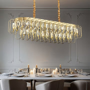 BAMDECOR C3345/OVAL1.2 Modern French Home Decor Luxury Crystal-leaf Chandelier LED Fashion Creativity Pendant V255-BAM-C3345-OVAL