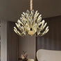 BAMDECOR C3349/1 Modern Luxury Crystal-leaf Chandelier LED Fashion Creativity Pendant Ceiling V255-BAM-C3349-1-60