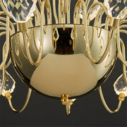 BAMDECOR C3349/1 Modern Luxury Crystal-leaf Chandelier LED Fashion Creativity Pendant Ceiling V255-BAM-C3349-1-60