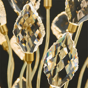 BAMDECOR C3349/1 Modern Luxury Crystal-leaf Chandelier LED Fashion Creativity Pendant Ceiling V255-BAM-C3349-1-60