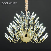 BAMDECOR C3349/1 Modern Luxury Crystal-leaf Chandelier LED Fashion Creativity Pendant Ceiling V255-BAM-C3349-1-80