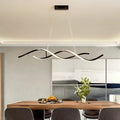 BAMDECOR A24122 Modern Minimalist Black Pendant Light Adjustable LED Chandelier for Dining Room and Bar V255-BAM-L-24122-BLK-150
