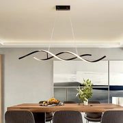 BAMDECOR A24122 Modern Minimalist Black Pendant Light Adjustable LED Chandelier for Dining Room and Bar V255-BAM-L-24122-BLK-150
