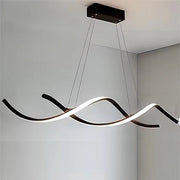 BAMDECOR A24122 Modern Minimalist Black Pendant Light Adjustable LED Chandelier for Dining Room and Bar V255-BAM-L-24122-BLK-150