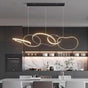 BAMDECOR A24126 Nordic Minimalist LED Pendant Light Adjustable Modern Ring Chandelier for Dining Room and Bar V255-BAM-L-24126-150-BLK