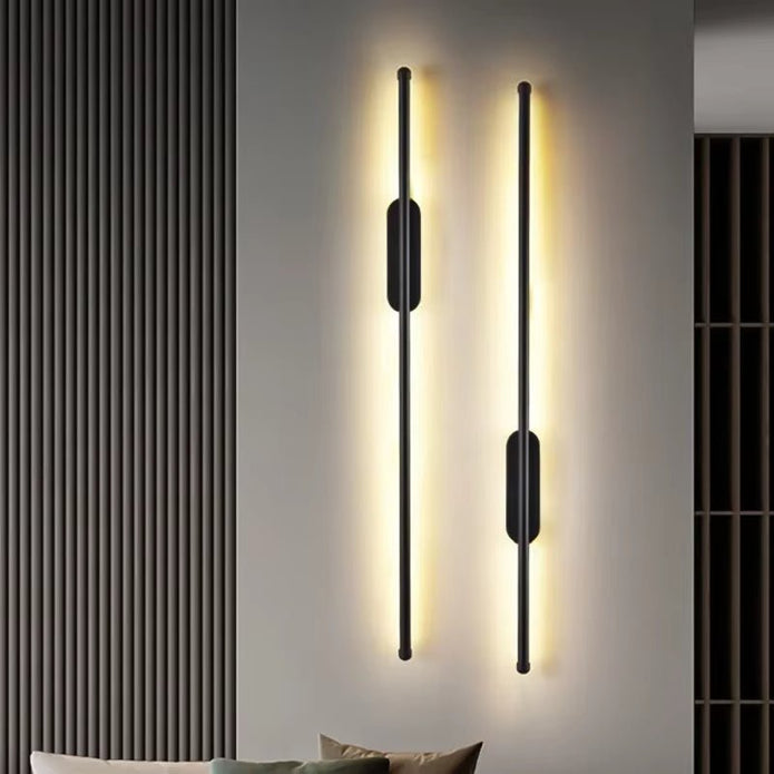 BAMDECOR Modern Minimalist Wall Light Long Tube LED Black Bedside Sconces Wall Lights with with Acrylic V255-BAM-L1.2-LINEAR