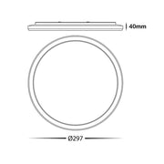 BAMDECOR Ultra-thin 25W Tri-colour Flush Round LED Oyster Light Ceiling LED Light SAA/RCM V255-BAM-OYS30-25W-WH