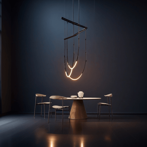 BAMDECOR Minimalistic Retro LED Minimalism Designer Lustre Hanging Lamps Slender-Shape LED Pendant Light V255-BAM-SLENDER-3L