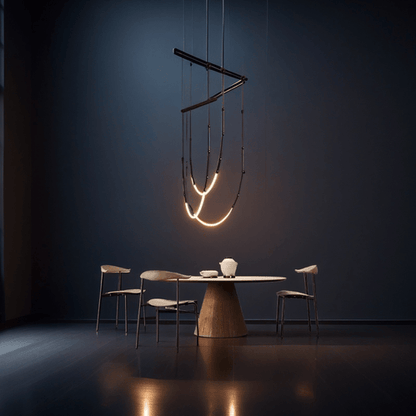 BAMDECOR Minimalistic Retro LED Minimalism Designer Lustre Hanging Lamps Slender-Shape LED Pendant Light V255-BAM-SLENDER-3L