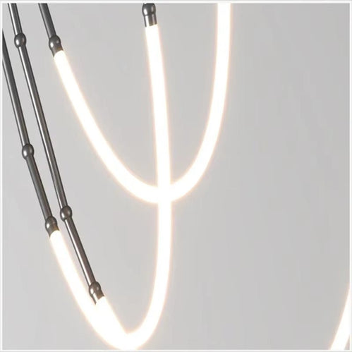 BAMDECOR Minimalistic Retro LED Minimalism Designer Lustre Hanging Lamps Slender-Shape LED Pendant Light V255-BAM-SLENDER-3L