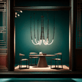BAMDECOR Minimalistic Retro LED Minimalism Designer Lustre Hanging Lamps Slender-Shape LED Pendant Light V255-BAM-SLENDER-6L