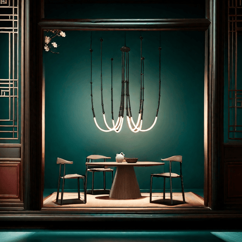 BAMDECOR Minimalistic Retro LED Minimalism Designer Lustre Hanging Lamps Slender-Shape LED Pendant Light V255-BAM-SLENDER-6L