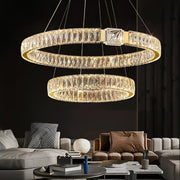 BAMDECOR C3319 Modern Crystal Chandeliers Lighting Fixtures Contemporary Round Chandelier Lighting Fixtures V255-C3319-2-0806