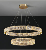 BAMDECOR C3319 Modern Crystal Chandeliers Lighting Fixtures Contemporary Round Chandelier Lighting Fixtures V255-C3319-2-0806