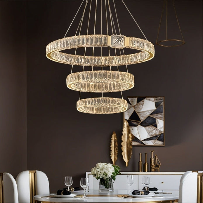 BAMDECOR C3319 Modern Crystal Chandeliers Lighting Fixtures Contemporary Round Chandelier Lighting Fixtures V255-C3319-2-080604