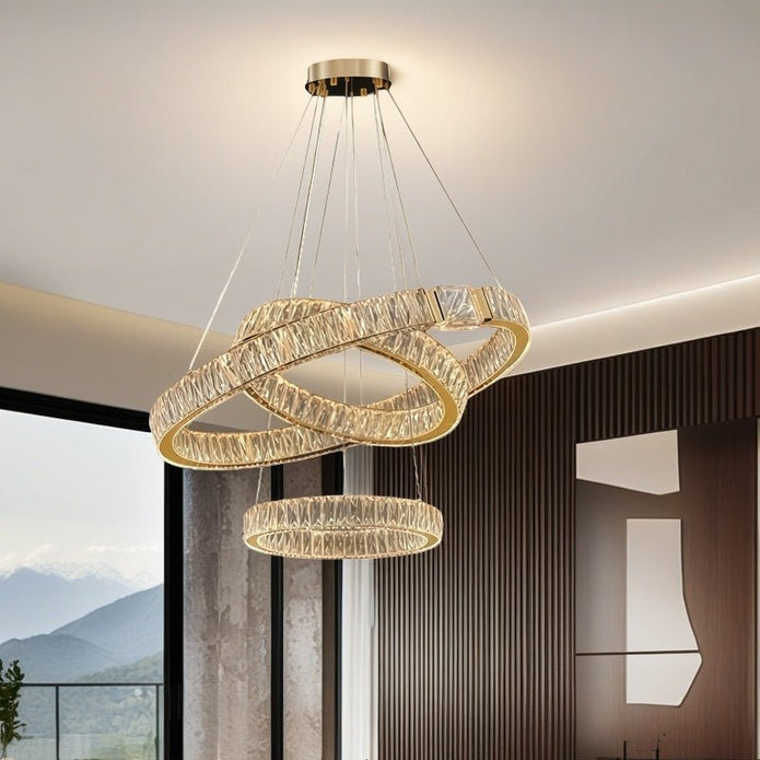 BAMDECOR C3319 Modern Crystal Chandeliers Lighting Fixtures Contemporary Round Chandelier Lighting Fixtures V255-C3319-2-080604
